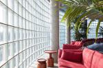 Architectural Cloudy Solid 50mm 8x8x4 Clear Glass Wall Brick