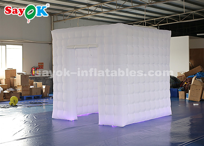Event Booth Displays Unique Inflatable Photo Booth With 17 Colors LED Changing Light