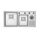 Rainfall Ss Glass Stainless Steel Sink Basin Wash PVD Black Surface Treatment