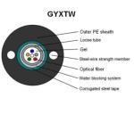G657A G652D Aerial Steel Wire GYXTW FTTH Fiber Optic Cable