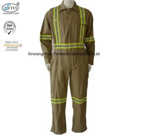 Quality Green High Visibility Fr Reflective Coveralls Anti Arc Flash En11612 wholesale