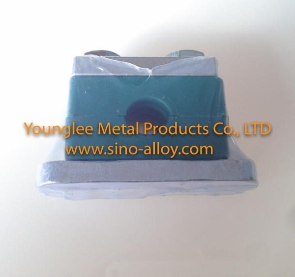 Hydraulic heavy duty pipe clamps with galvanized steel plates and high strength