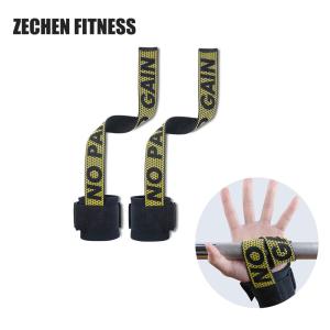 Quality 54cm Cotton Deadlift Weight Lifting Wrist Straps Neoprene Pad 38mm wholesale