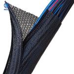 PET Self Closing Braided Wire Wrap Protect Wire And Cables