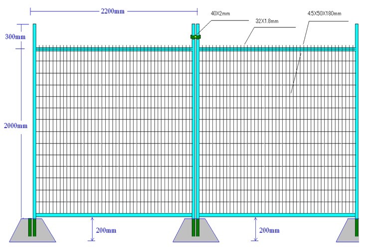 ISO9001 Temporary Security Fence Weld Mesh Pool Fencing White Orange