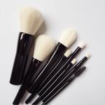 Double Ended Travel Makeup Brush Set 8pcs Aluminum Ferrule Easy To Carry Out