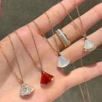 18k Solid Gold Skirts Necklace Agate Jewelry Replica Jewelry Divas' Dream