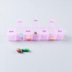 Colorful PP Weekly Pill Organizer Box With Clear Lid Pill Box Pharmacy