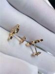 Logo Earrings in 18K White Gold Pave Diamonds Fashion Lady Jewelry Global