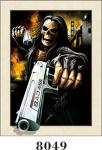 Cool Skeleton Painting 5D Lenticular Wall Poster 4 Colour 3D UV Printing