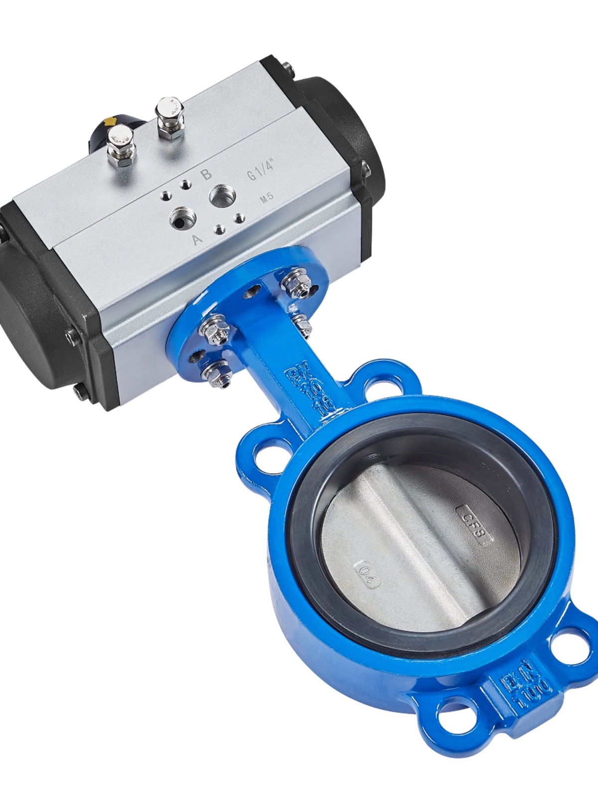 1/4''-6'' Port Size Sanitary Pneumatic Butterfly Valves with SS304 /316L Construction