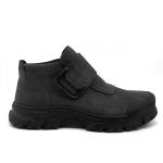 Suede Leather Non Lace Up Shoes Industrial Steel Toe Welding Shoes Anti Impact