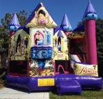 Disney Princess Bounce House Jumping Castle Pink Inflatable Slide Castle For