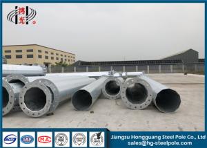 Quality Anti - Rust Steel Tubular Pole With Climbing Ladder , Steel Transmission Pole wholesale