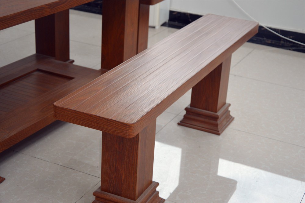 Wooden Grain Classic Aluminum Chair Eco Friendly Waterpoof Furniture