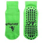 Eco - Friendly Kids Trampoline Socks Jacquard Logo Action City Bounce Socks