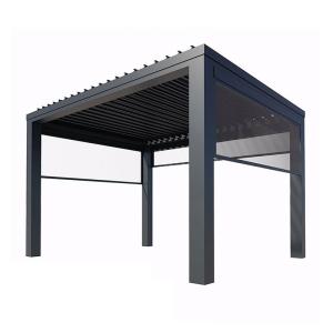 Quality Courtyard Outdoor Flipped Louver Arbor Garden Villa High-Grade Awning Electric Aluminum Alloy Pavilion wholesale