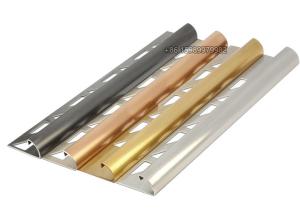 China Chrome Quadrant Round Stainless Steel Tile Edge Trim Around Window on sale