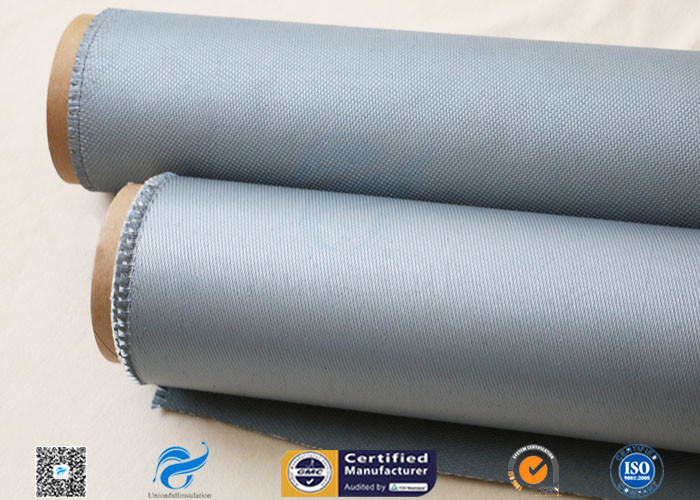 Grey Silicone Coated Fiberglass Fabric 31OZ 0.85MM Industrial Welding Blanket