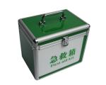 Acrylic Doctor First Aid Case Green Aluminum Medicine Carry Case With Dividers