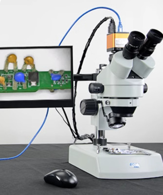HD206 Three Observation Head 360 ° Rotating Stereoscopic Microscope Working distance 90-110mm