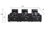 BN Cinema Leather Sofa Electric Functional Sofa Multi-Function Slot Control Sofa
