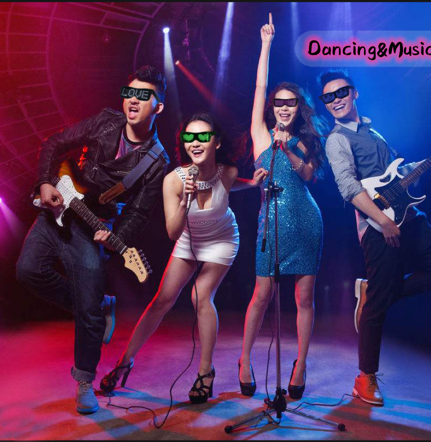Customized LED Glowing Glasses APP Control For Party / Concert / Nightclub