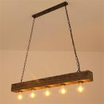 Solid Wood Chandelier Creative Industrial Style Restaurant Living Room Hot Pot