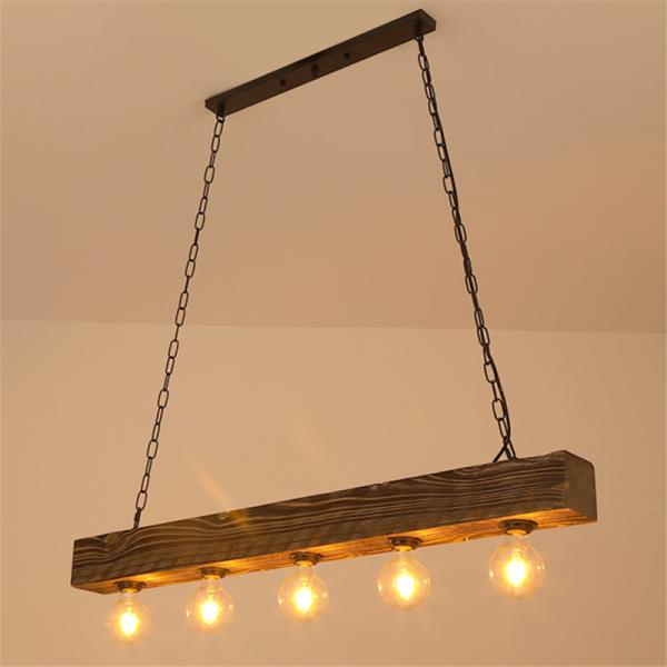 Solid Wood Chandelier Creative Industrial Style Restaurant Living Room Hot Pot