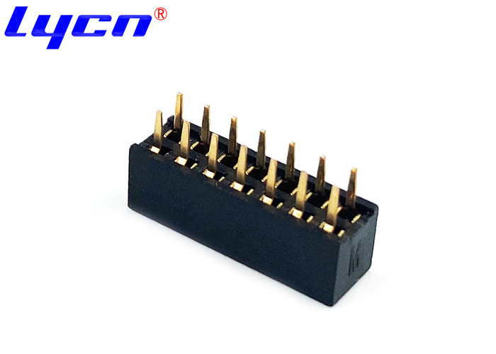 2.0mm DIP PA9T Gold Flash 2×7P Female Header Connector Phosphor Bronze