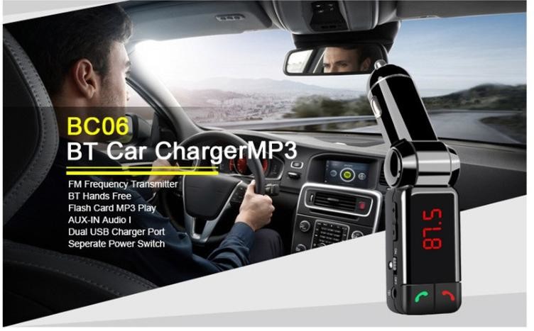Professional Grade Bluetooth Car Charger Full Frequency FM Transmitter