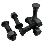 OEM ODM 12.9 Bulldozer Track Bolts Excavator Track Parts Black Color