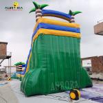 Greenish Blue Inflatable Slide Castle Live Like Royalty For A Day