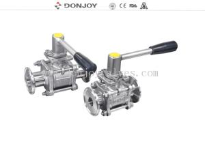 Quality 1 inch Non-retention full port ball valve with triclamp Connection and ISO mount wholesale