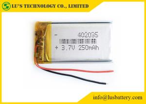 China PL402035 Lipo Battery 250mah Rechargeable Lithium Ion Polymer Battery Pack 3.7 V rechargeable battery 250mah LP402035 on sale