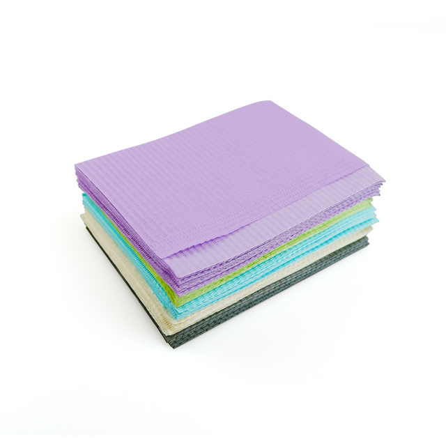 33*45 CM Water proof Disposable Colorful Dental Bibs for Dental Clinic