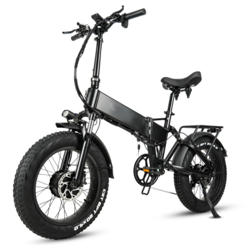 Disc Brake 1000W Electric Folding Bike 48V 17Ah 7 Speed City Fat Tire E Bike