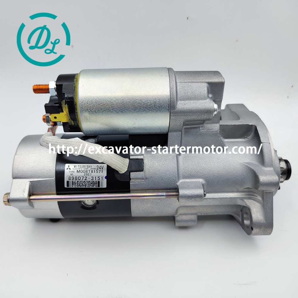 SH75X-3B Excavator Starter Motor 4LE2 Engine 8980723151 M008T81571