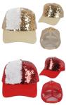 Customized Sequin Sublimation Baseball Cap For Photo Printing