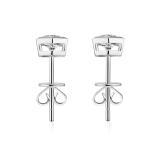 Classic Design 18k Lab Grown Diamond Earrings Jewelry NGTC Certified Round shape