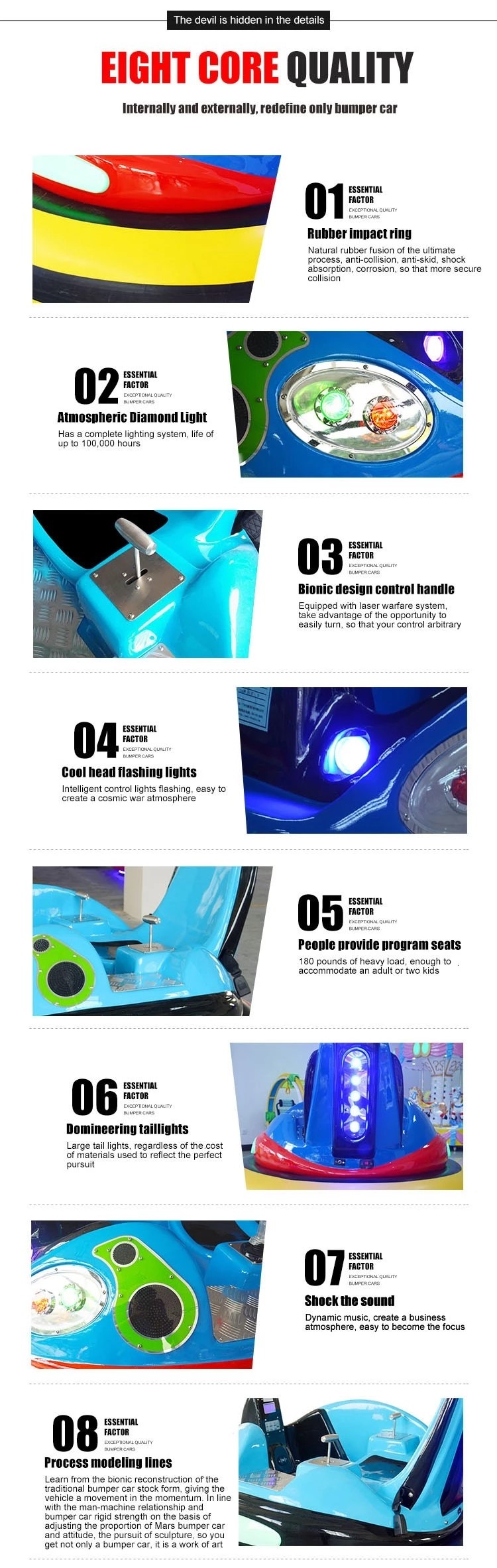 American Standard Adult Bumper Cars With Remote Control Operated