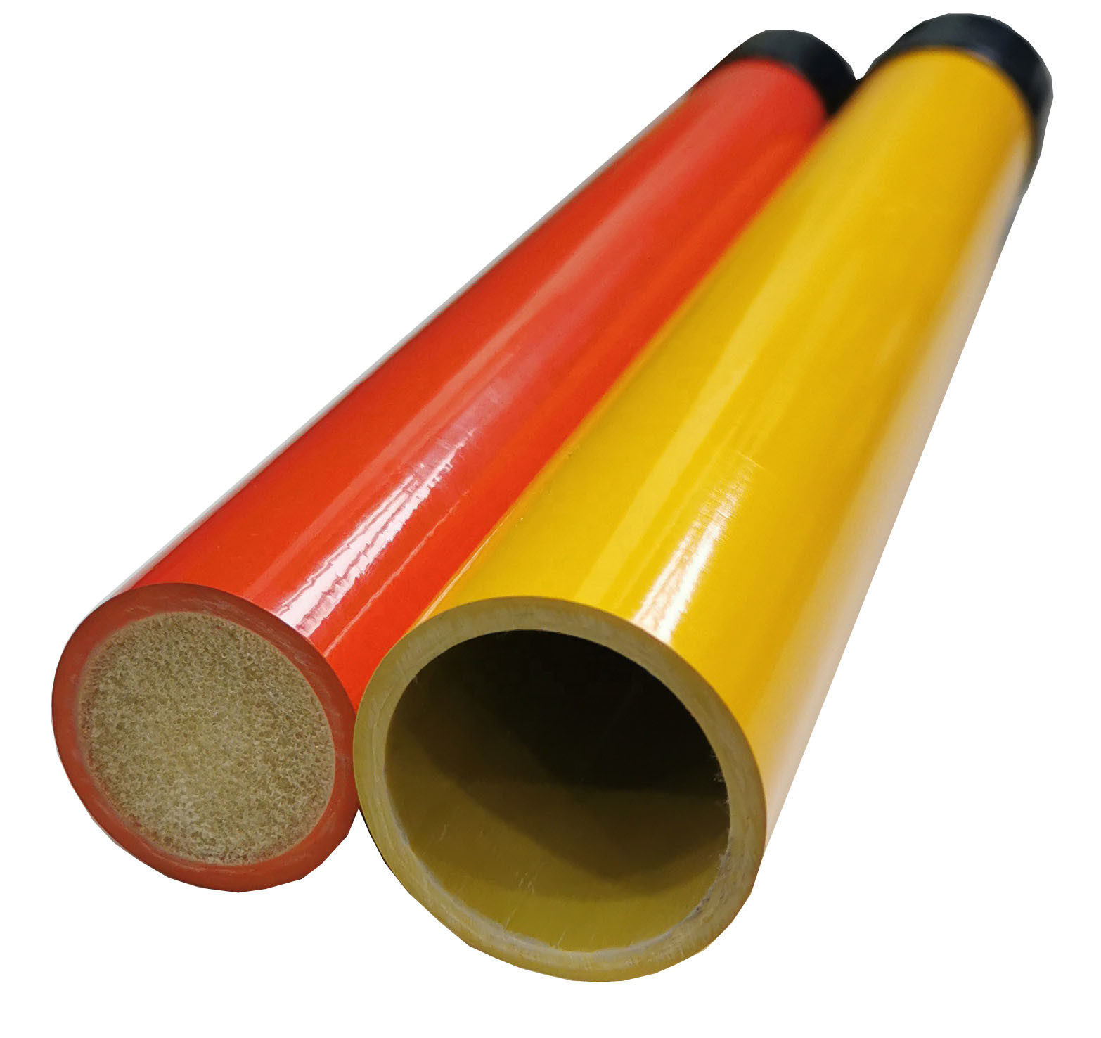 Smooth Epoxy Resin Fiberglass Pipe for Live Line Tools / No Cracking Pultruded Fiberglass Tube