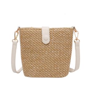 Quality Summer Fashion Versatile Straw Woven Bag One Shoulder Diagonal Bucket wholesale