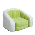 Round U-Shape Leisure Flocked PVC Inflatable Single Sofa