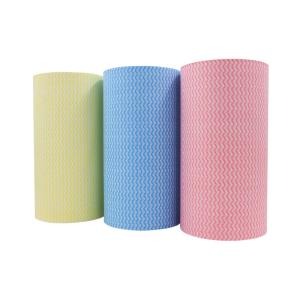 Quality Colored Wave Pattern 35gsm Spunlace Nonwoven Fabric Food Safe wholesale