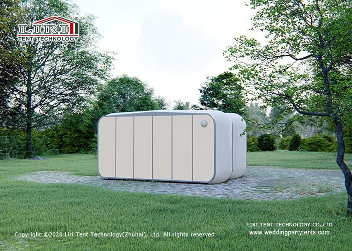 6m Modern Modular Glamping Capsule Box Hotel Tents For Coffee Shop