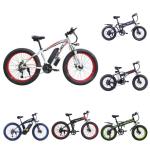 1000W Fat Tire Electric Bike Folding Brushless Geared With Lithium Battery 13Ah