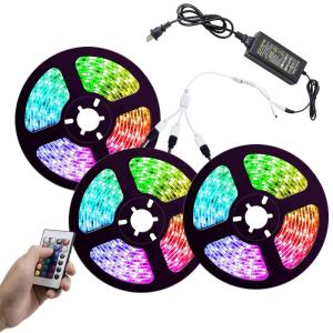 Quality DIY 50 Feet LED Strip Lights , SMD5050 Smart Bluetooth LED Strip Lights wholesale