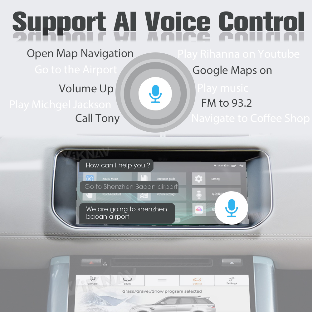 Range Rover Sport L494 Wireless Carplay Android Head Unit And AC Control Screen