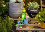 Metal Frog Bicycle Flowerpot Interior Decoration Outdoor Garden Flowerpot